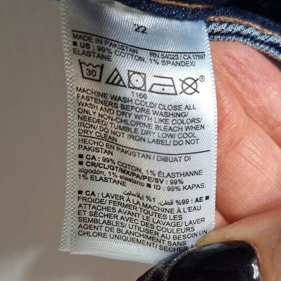 Old Navy OG Straight High Rise Jeans 22 Medium Wash Secret Smooth Pockets Plus - Picture 4 of 8